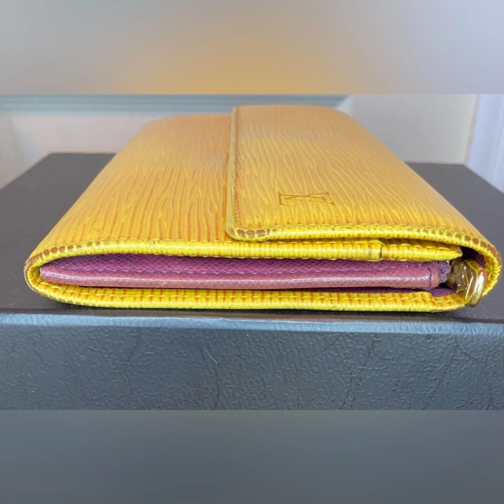 Louis Vuitton Yellow Epi Long Wallet